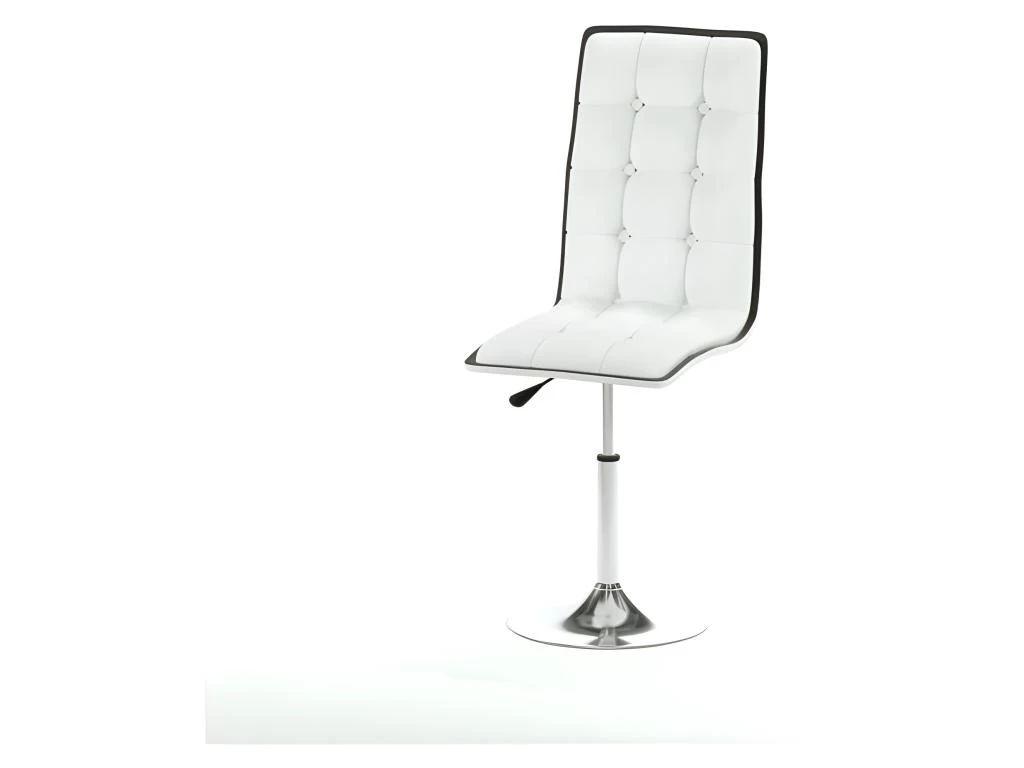 LEAF Lot De 2 Chaises De Salle A Manger - Simili Blanc - Contemporain - L 42 X P 46,5 Cm 6 LEAF Lot De 2 Chaises De Salle A Manger - Simili Blanc - Contemporain - L 42 X P 46,5 Cm – Image 4