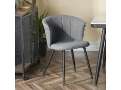 Lot De 2 Chaises De Salle À Manger Scandinave Fauteuil Assise Rembourrée En Bouclette Pieds, Gris -Magasin de meubles de restaurant chaise 13543517