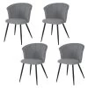 Lot De 4 Chaises De Salle À Manger Scandinave Fauteuil Assise Rembourrée En Bouclette Pieds, Gris 1 Lot De 4 Chaises De Salle À Manger Scandinave Fauteuil Assise Rembourrée En Bouclette Pieds, Gris -Magasin de meubles de restaurant chaise 13543521