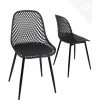 Lot De 2 Chaises De Cuisine Design Ajouré SELI (noir)