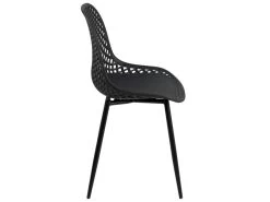 Lot De 2 Chaises De Cuisine Design Ajouré SELI (noir) -Magasin de meubles de restaurant chaise 13581239