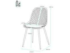 Lot De 2 Chaises De Cuisine Design Ajouré SELI (rouge) -Magasin de meubles de restaurant chaise 13581253