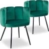 Lot De 2 Chaises Amela Velours Vert 2 Lot De 2 Chaises Amela Velours Vert -Magasin de meubles de restaurant chaise 13698221