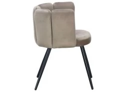 Lot De 2 Chaises Amela Velours Taupe -Magasin de meubles de restaurant chaise 13698285