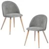 URBAN MEUBLE Scandinave Salle À Manger Salon Chaises Gris Tissu Siège, Rembourré, Pieds En Bois Avec Dossier 47*55.5*78cm -Magasin de meubles de restaurant chaise 13818123
