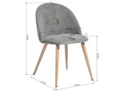 URBAN MEUBLE Scandinave Salle À Manger Salon Chaises Gris Tissu Siège, Rembourré, Pieds En Bois Avec Dossier 47*55.5*78cm -Magasin de meubles de restaurant chaise 13818131