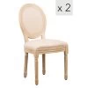 Lot De 2 Chaises En Bois Avec Assise En Tissu Beige 1 Lot De 2 Chaises En Bois Avec Assise En Tissu Beige -Magasin de meubles de restaurant chaise 13878953