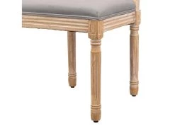 Lot De 2 Chaises En Bois Et Cannage Avec Assise En Tissu Gris Fonce -Magasin de meubles de restaurant chaise 13878969