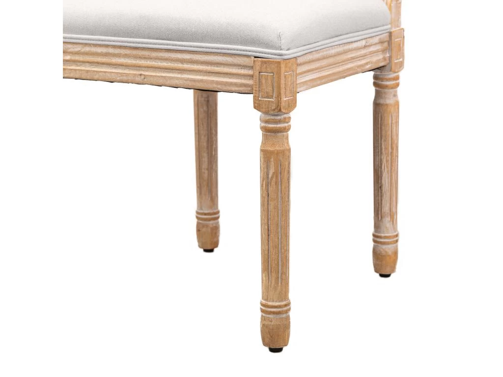 Lot De 2 Chaises En Bois Et Cannage Avec Assise En Tissu Gris Clair 6 Lot De 2 Chaises En Bois Et Cannage Avec Assise En Tissu Gris Clair – Image 4