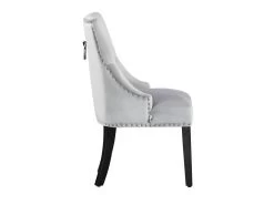 Chaise De Salle à Manger Windsor Simple - Rembourrage En Velours Moelleux Et Pieds En Bois Massif Robustes - Parfait Pour Votre Salle à Manger Et Salon - Gris Clair -Magasin de meubles de restaurant chaise 13971015