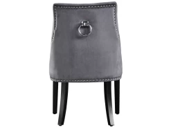 Ensemble De 4 Chaises De Salle à Manger Windsor - Rembourrage En Velours Moelleux Et Pieds En Bois Massif Robustes - Parfait Pour Votre Salle à Manger Et Salon - Gris Foncé -Magasin de meubles de restaurant chaise 13971283