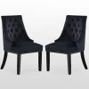 Ensemble De 2 Chaises De Salle à Manger Windsor - Rembourrage En Velours Moelleux Et Pieds En Bois Massif Robustes - Parfait Pour Votre Salle à Manger Et Salon - Noir 2 Ensemble De 2 Chaises De Salle à Manger Windsor - Rembourrage En Velours Moelleux Et Pieds En Bois Massif Robustes - Parfait Pour Votre Salle à Manger Et Salon - Noir -Magasin de meubles de restaurant chaise 13971533