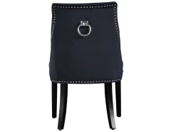 Ensemble De 2 Chaises De Salle à Manger Windsor - Rembourrage En Velours Moelleux Et Pieds En Bois Massif Robustes - Parfait Pour Votre Salle à Manger Et Salon - Noir -Magasin de meubles de restaurant chaise 13971541