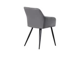 Ensemble De 2 Chaises De Salle à Manger Camden - Tapissées De Velours Avec Pieds En Métal - Gris Foncé -Magasin de meubles de restaurant chaise 14147973