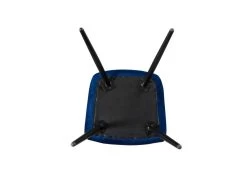 Lot De 2 Chaises De Salle à Manger Camden - Tapissées De Velours Avec Pieds En Métal - Bleu -Magasin de meubles de restaurant chaise 14147997