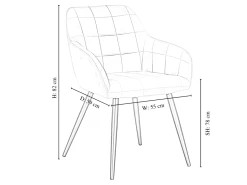 Lot De 2 Chaises De Salle à Manger Camden - Tapissées De Velours Avec Pieds En Métal - Bleu -Magasin de meubles de restaurant chaise 14148005