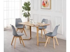 Ensemble De 6 Chaises De Salle à Manger Lorenzo Avec Siège En Similicuir élégant Et Pieds En Bois Massif - Parfait Pour La Salle à Manger, Le Salon - Gris 13 Ensemble De 6 Chaises De Salle à Manger Lorenzo Avec Siège En Similicuir élégant Et Pieds En Bois Massif - Parfait Pour La Salle à Manger, Le Salon - Gris -Magasin de meubles de restaurant chaise 14229149