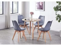 Ensemble De 6 Chaises De Salle à Manger Lorenzo Avec Siège En Similicuir élégant Et Pieds En Bois Massif - Parfait Pour La Salle à Manger, Le Salon - Gris 14 Ensemble De 6 Chaises De Salle à Manger Lorenzo Avec Siège En Similicuir élégant Et Pieds En Bois Massif - Parfait Pour La Salle à Manger, Le Salon - Gris -Magasin de meubles de restaurant chaise 14229151