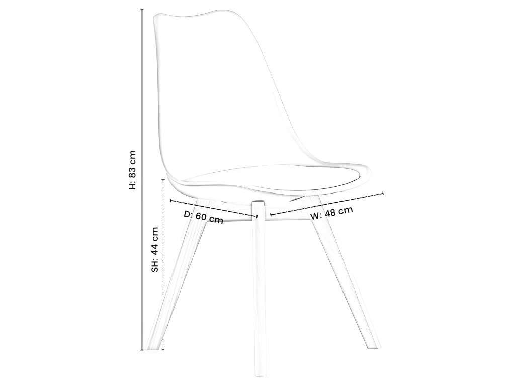 Ensemble De 6 Chaises De Salle à Manger Lorenzo Avec Siège En Similicuir élégant Et Pieds En Bois Massif - Parfait Pour La Salle à Manger, Le Salon - Gris 9 Ensemble De 6 Chaises De Salle à Manger Lorenzo Avec Siège En Similicuir élégant Et Pieds En Bois Massif - Parfait Pour La Salle à Manger, Le Salon - Gris – Image 7