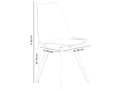 Ensemble De 6 Chaises De Salle à Manger Lorenzo Avec Siège En Similicuir élégant Et Pieds En Bois Massif - Parfait Pour La Salle à Manger, Le Salon - Gris 17 Ensemble De 6 Chaises De Salle à Manger Lorenzo Avec Siège En Similicuir élégant Et Pieds En Bois Massif - Parfait Pour La Salle à Manger, Le Salon - Gris -Magasin de meubles de restaurant chaise 14229157