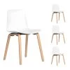 Quatuor De Chaises Blanc - LUCIE -Magasin de meubles de restaurant chaise 14341153