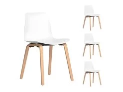 Quatuor De Chaises Blanc - LUCIE