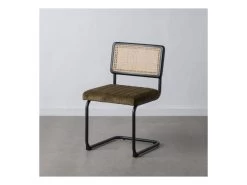 Duo De Chaises Métal/Rotin/Vert- MARIETTE -Magasin de meubles de restaurant chaise 14430521