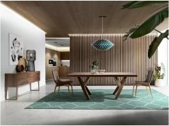 Chaise En Simili Cuir Et Bois Noyer 4043 ANGEL CERDA -Magasin de meubles de restaurant chaise 14721651