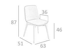 Chaise En Simili Cuir Et Bois Noyer 4043 ANGEL CERDA -Magasin de meubles de restaurant chaise 14721653