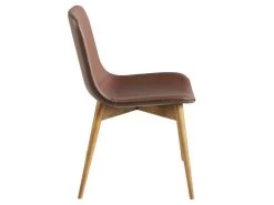 Chaise En Simili Cuir Et Bois Noyer 4043 ANGEL CERDA -Magasin de meubles de restaurant chaise 14721655
