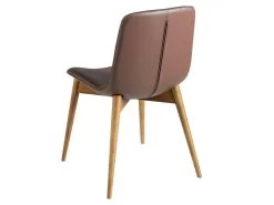 Chaise En Simili Cuir Et Bois Noyer 4043 ANGEL CERDA -Magasin de meubles de restaurant chaise 14721657