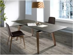 Chaise En Simili Cuir Et Bois Noyer 4043 ANGEL CERDA -Magasin de meubles de restaurant chaise 14721661