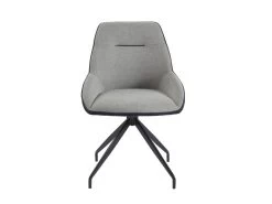 Lot De 6 Chaises En Tissu, Velours Côtelé Et Métal - Gris Et Anthracite - CHANILA -Magasin de meubles de restaurant chaise 15692885