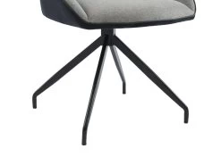 Lot De 6 Chaises En Tissu, Velours Côtelé Et Métal - Gris Et Anthracite - CHANILA -Magasin de meubles de restaurant chaise 15692899