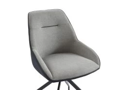 Lot De 6 Chaises En Tissu, Velours Côtelé Et Métal - Gris Et Anthracite - CHANILA -Magasin de meubles de restaurant chaise 15692901