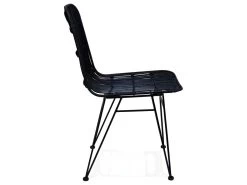 Chaise Design En Rotin "Caracas" 88cm Noir -Magasin de meubles de restaurant chaise 15736809