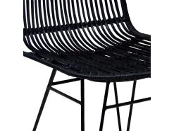 Chaise Design En Rotin "Caracas" 88cm Noir -Magasin de meubles de restaurant chaise 15736811