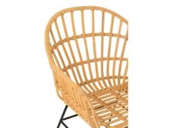 Chaise Design En Rotin "Keni" 80cm Naturel -Magasin de meubles de restaurant chaise 15736843