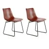 Lot De 2 Chaises Design "Caila" 82cm Marron Café -Magasin de meubles de restaurant chaise 15742823
