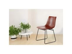 Lot De 2 Chaises Design "Caila" 82cm Marron Café -Magasin de meubles de restaurant chaise 15742827