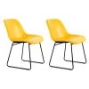 Lot De 2 Chaises Design "Cora" 81cm Jaune -Magasin de meubles de restaurant chaise 15742859