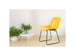 Lot De 2 Chaises Design "Cora" 81cm Jaune -Magasin de meubles de restaurant chaise 15742863
