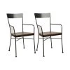 Lot De 2 Chaises Design "Malvern" 87cm Noir -Magasin de meubles de restaurant chaise 15744117