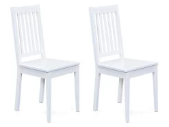 Lot De 2 Chaises Design Bois "Takao" 95cm Blanc