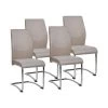 Lot De 4 Chaises Design "Midway" 100cm Taupe -Magasin de meubles de restaurant chaise 15760375