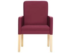 Lot De 2 Chaises De Salle à Manger Cuisine Design Moderne Synthétique Rouge Bordeaux CDS020974 -Magasin de meubles de restaurant chaise 15777841