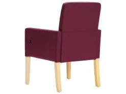 Lot De 2 Chaises De Salle à Manger Cuisine Design Moderne Synthétique Rouge Bordeaux CDS020974 -Magasin de meubles de restaurant chaise 15777843