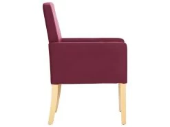 Lot De 2 Chaises De Salle à Manger Cuisine Design Moderne Synthétique Rouge Bordeaux CDS020974 -Magasin de meubles de restaurant chaise 15777845