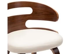 Lot De 6 Chaises De Salle à Manger Cuisine Design élégant Bois Courbé Et Synthétique Crème CDS022350 -Magasin de meubles de restaurant chaise 15778081