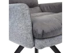 6x Chaises De Salle à Manger Fauteuil Lounge Avec Accoudoir Confortable Rotative En Tissu Gris Clair 04_0000860 9 6x Chaises De Salle à Manger Fauteuil Lounge Avec Accoudoir Confortable Rotative En Tissu Gris Clair 04_0000860 -Magasin de meubles de restaurant chaise 15778087